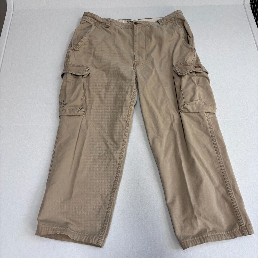 VTG Polo Jeans Company Cargo Pants Mens 38x29 Khaki Military Surplus Y2K Baggy